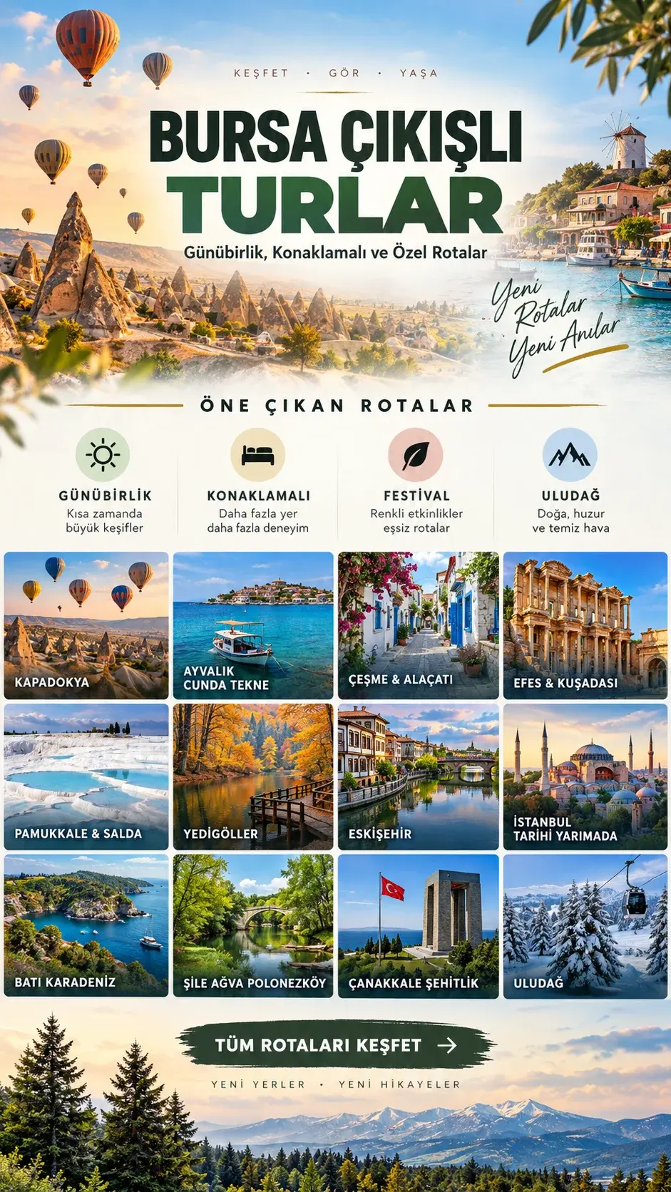 Bursa Çıkışlı Turlar