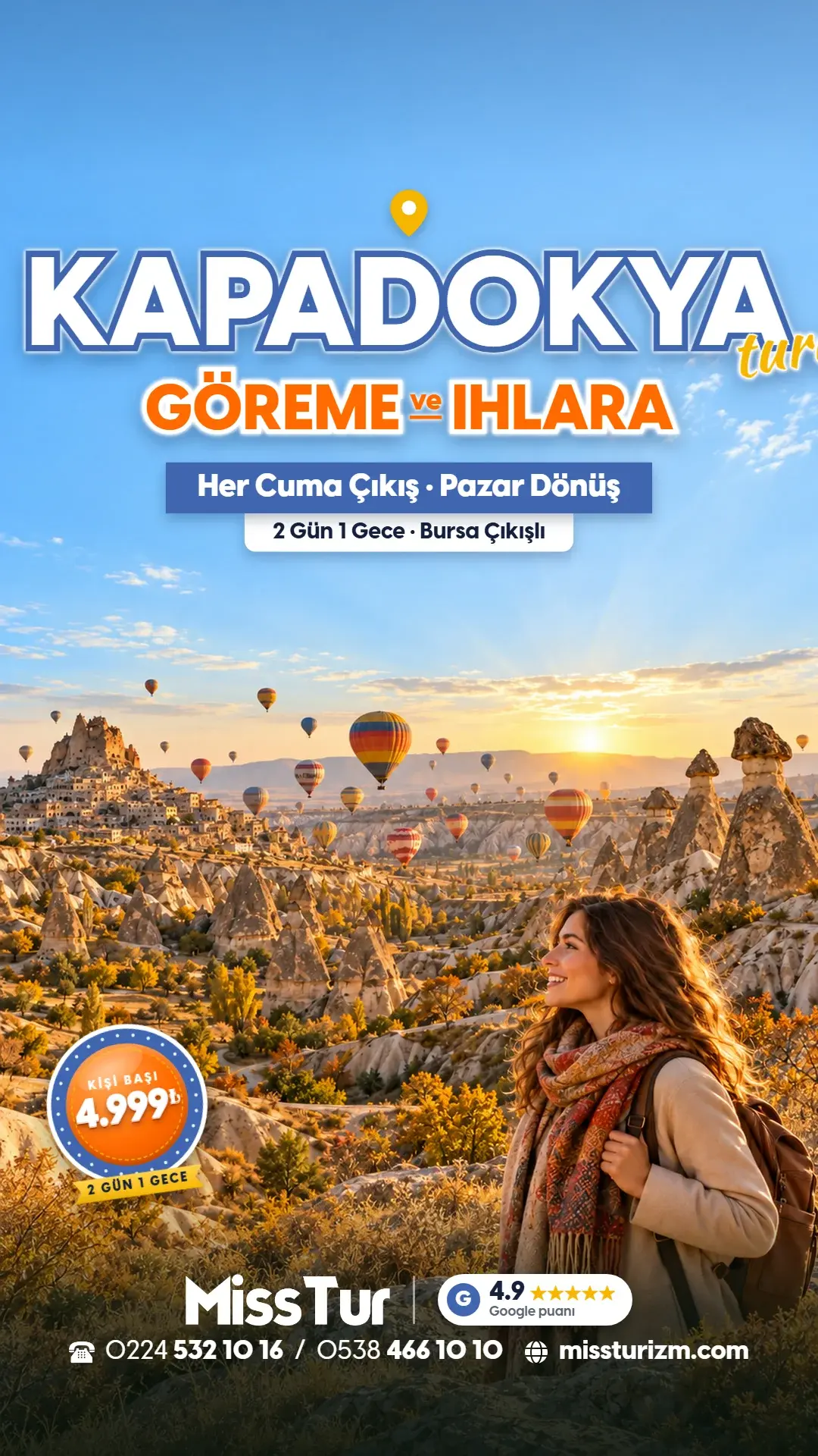 Kapadokya Bursa Çıkışlı
